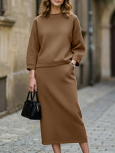 Casual loose skirt suit